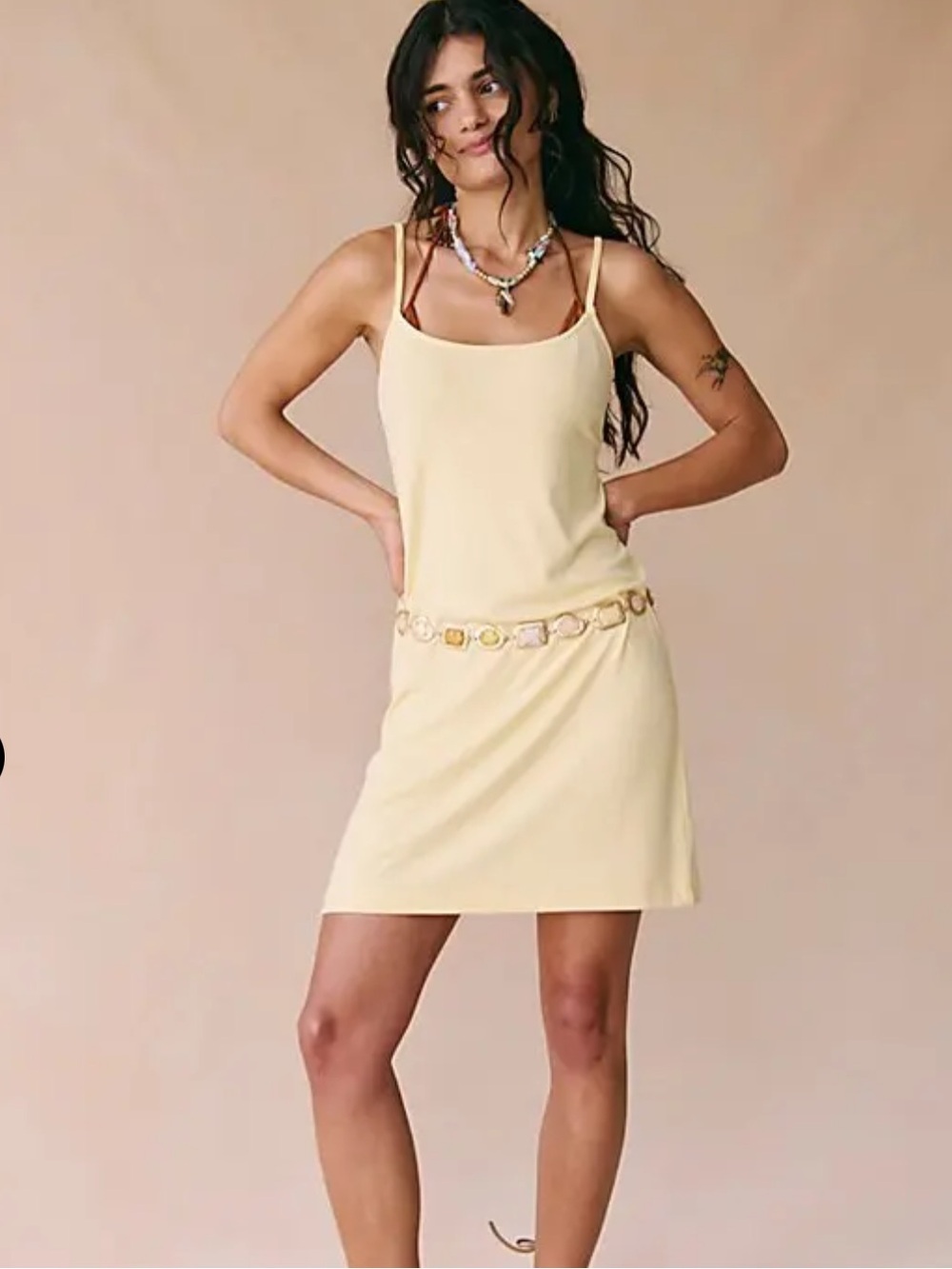 NWT Free People Free-Est Yellow Mini Dress